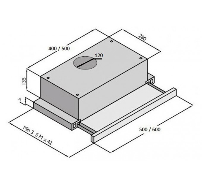 Витяжка кухонна Fabiano Slim 60 Ivory