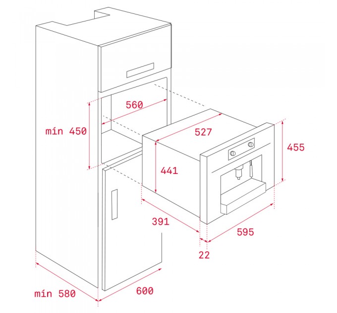 Кавоварка вбудована Teka UrbanColor CLC 855 GM BK (111630004) чорне скло