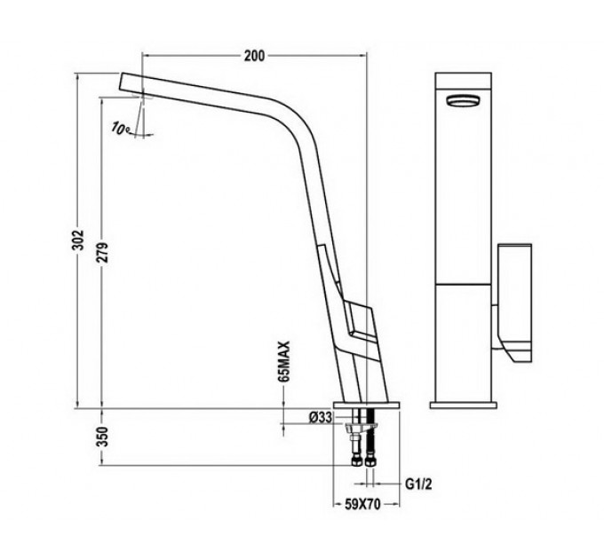 Змішувач кухонний Teka Icon H (IC 915) (33915020N) ультрачорний