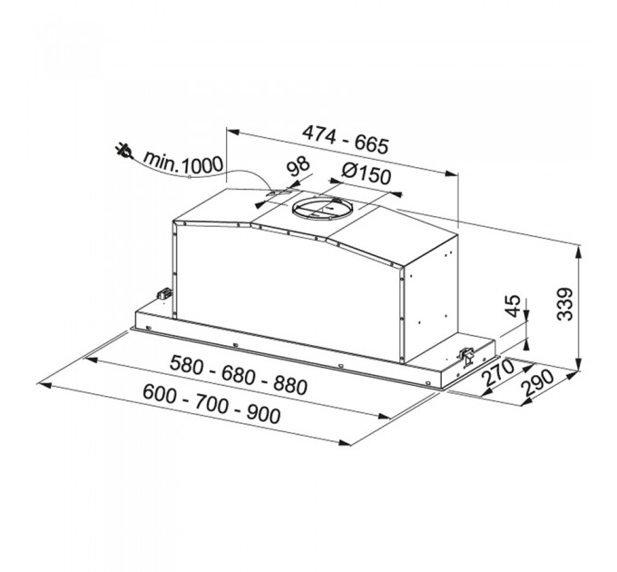 Витяжка кухонна Franke Box Plus FBI Flush 702 XS (305.0553.930)