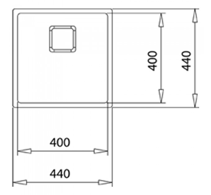 Кухонна мийка FLEXLINEA RS15 40.40 (115000014) нержавіюча сталь