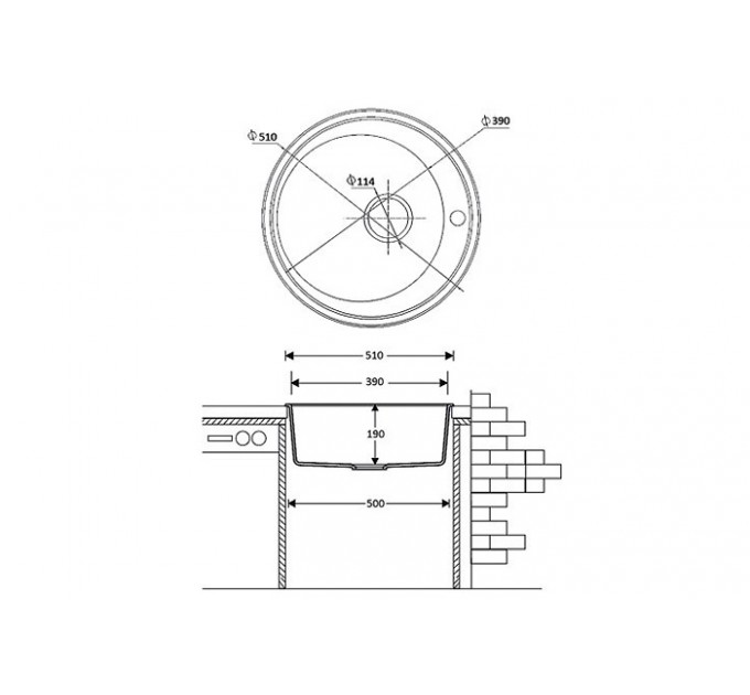 Кухонна мийка Fabiano Arc 51 Beige