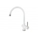 Смеситель кухонный Fabiano FKM 39 S/Steel Alpine White
