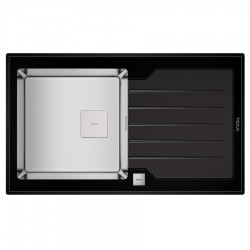 Кухонная мойка Teka Diamond 1B 1D 86 (115100011) черное стекло