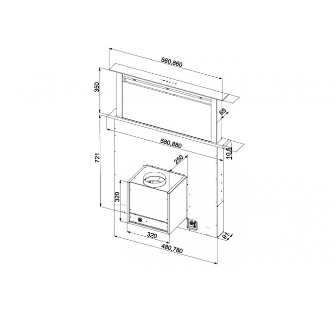 Витяжка кухонна Fabiano Downdraft 90 Inox