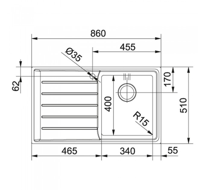 Кухонная мойка Franke Neptune Plus NPX 611 (101.0068.360)