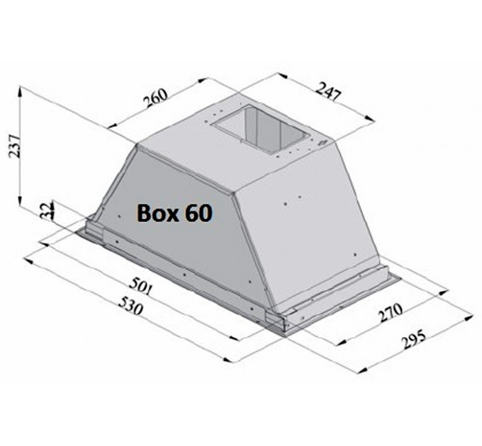 Витяжка кухонна Fabiano Box 60 Silence+ Inox
