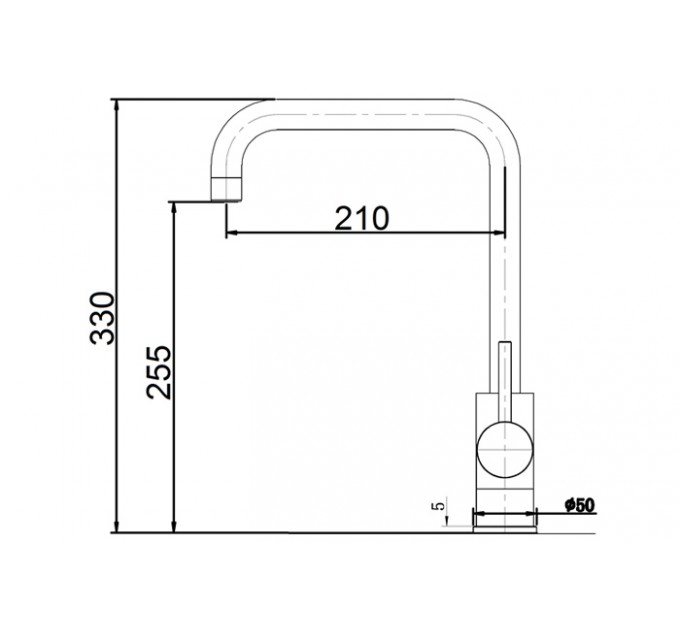 Смеситель кухонный Fabiano SKF 860 ST Inox