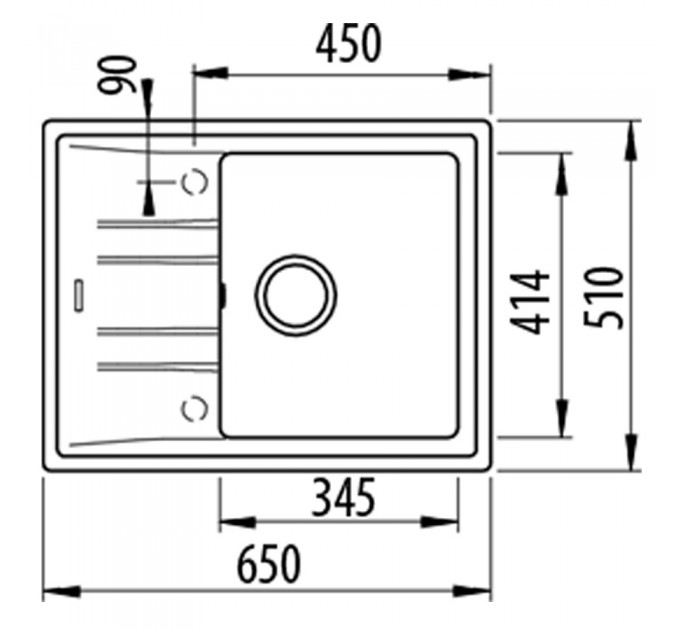 Кухонная мойка Teka STONE 45 S-TG 1B 1D (115330045) черный металлик