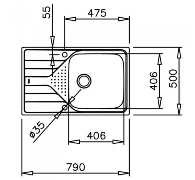 Кухонная мойка  Teka UNIVERSE 50 1B 1D MAX (115110020) нержавеющая сталь