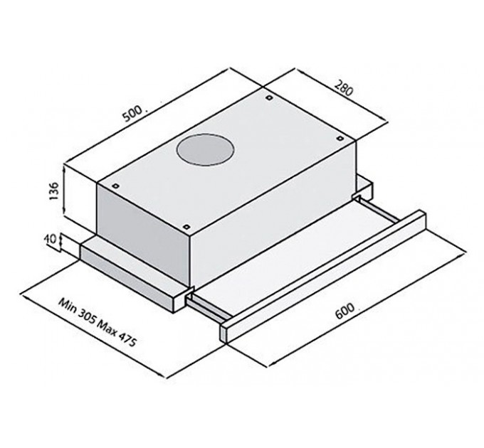 Витяжка кухонна Fabiano Slim 60 Lux Black Glass