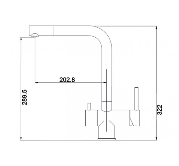 Змішувач кухонний Fabiano FKM 317 SS Cream