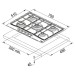 Газовая варочная поверхность Franke FHTL 755 4G TC XS C (106.0183.104) нержавеющая сталь