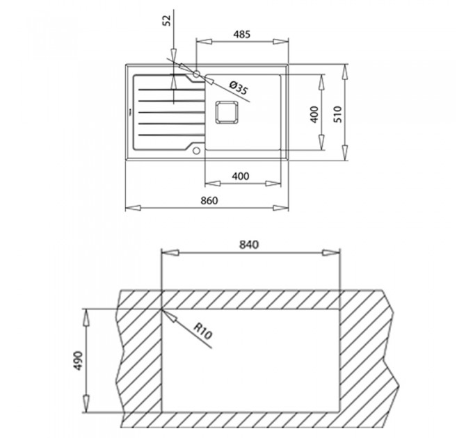 Кухонна мийка Teka Diamond 1B 1D 86 (115100012) біле скло