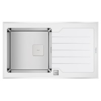 Кухонна мийка Teka Diamond 1B 1D 86 (115100012) біле скло