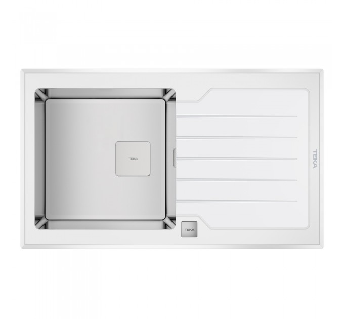 Кухонна мийка Teka Diamond 1B 1D 86 (115100012) біле скло